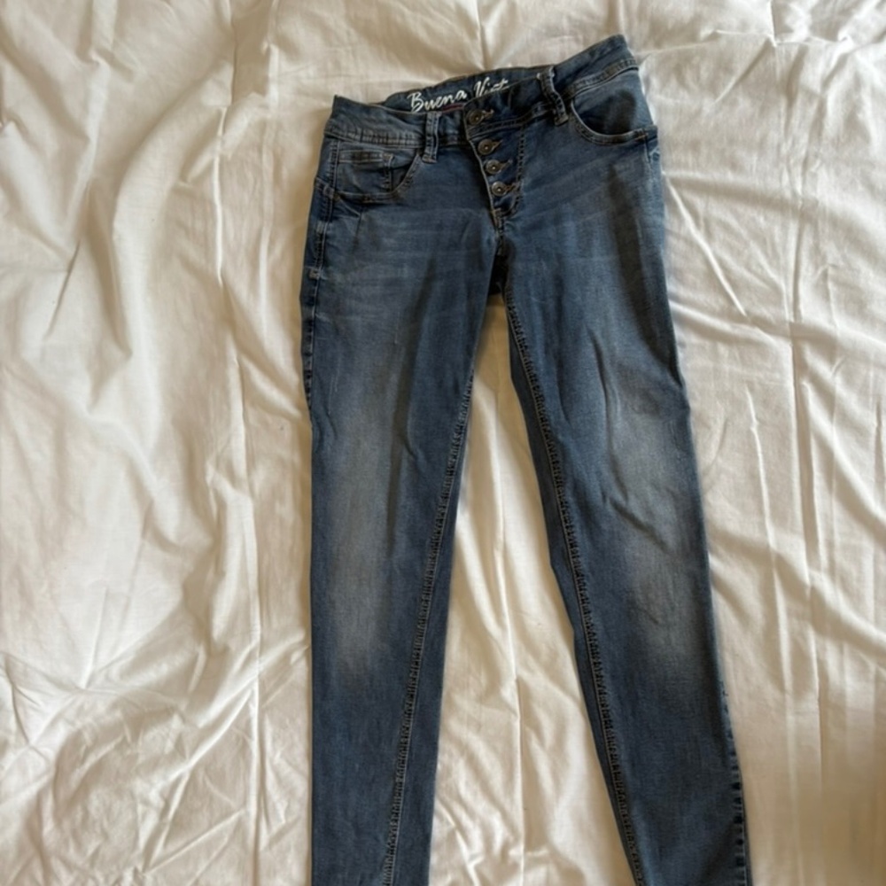 Buena Vista Skinny Jeans with Button Fly
